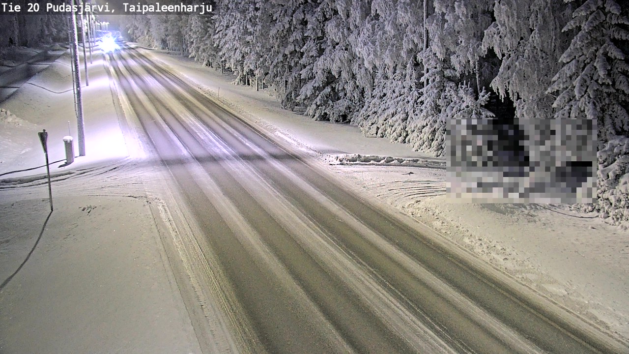 Weather Camera Image Väg 20 Pudasjärvi, Taipaleenharju, Pudasjärvi, Pohjois-Pohjanmaa