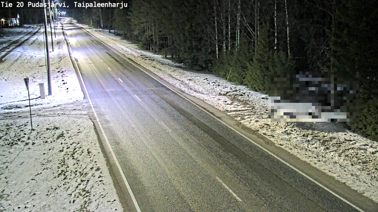 Kelikamerat Kuva Tie 20 Pudasjärvi, Taipaleenharju, Pudasjärvi, Pohjois-Pohjanmaa