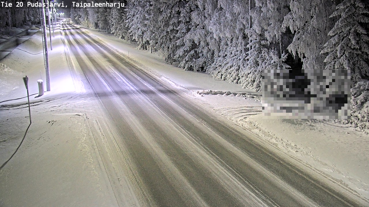 Kelikamerat Kuva Tie 20 Pudasjärvi, Taipaleenharju, Pudasjärvi, Pohjois-Pohjanmaa