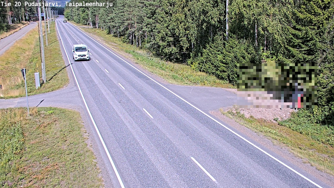 Weather Camera Image Väg 20 Pudasjärvi, Taipaleenharju, Pudasjärvi, Pohjois-Pohjanmaa