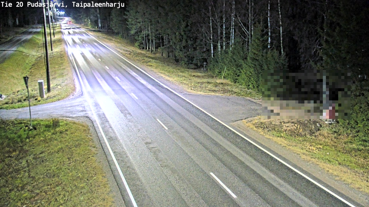 Kelikamerat Kuva Tie 20 Pudasjärvi, Taipaleenharju, Pudasjärvi, Pohjois-Pohjanmaa