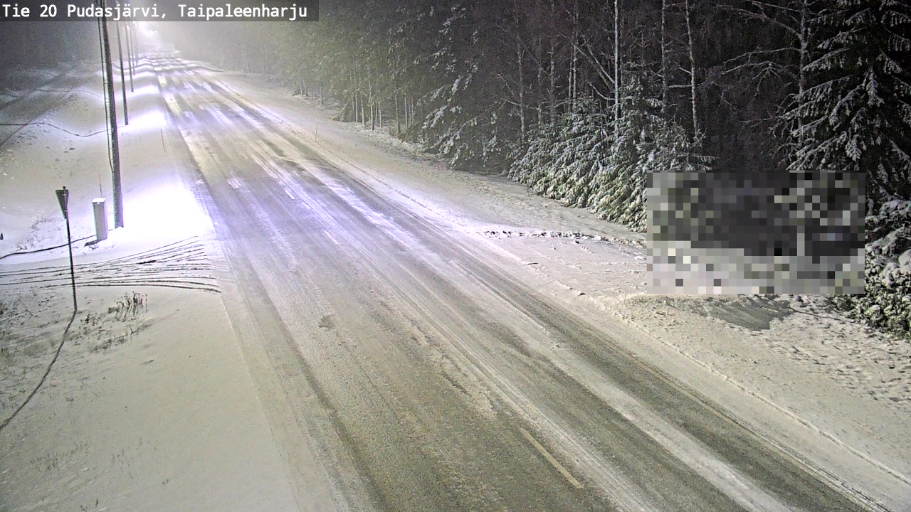 Weather Camera Image Road 20 Pudasjärvi, Taipaleenharju, Pudasjärvi, Pohjois-Pohjanmaa