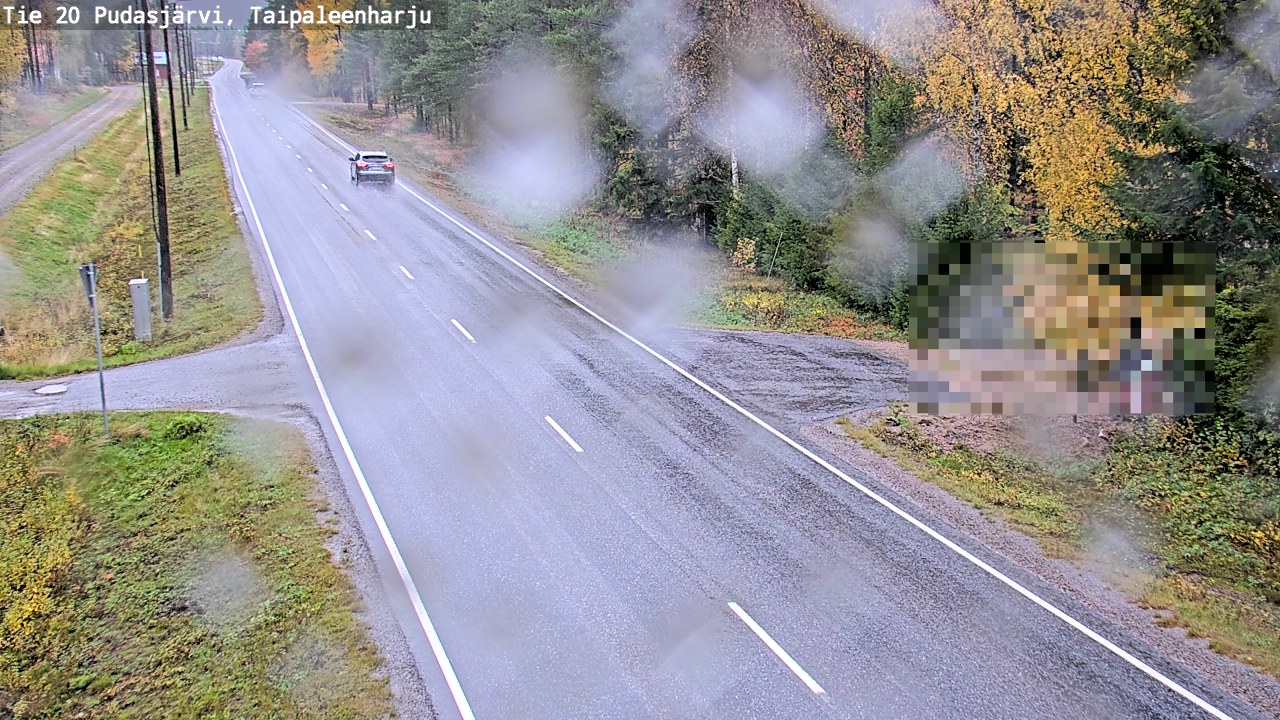 Weather Camera Image Väg 20 Pudasjärvi, Taipaleenharju, Pudasjärvi, Pohjois-Pohjanmaa