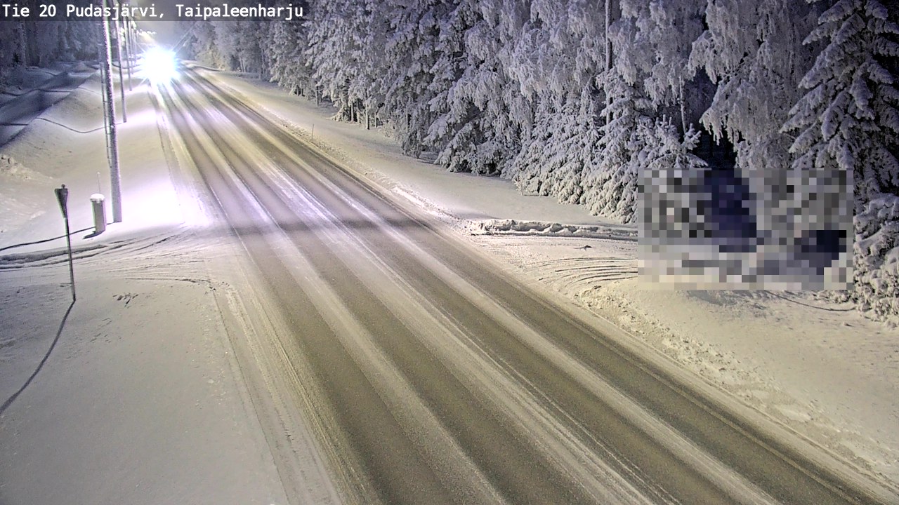 Weather Camera Image Road 20 Pudasjärvi, Taipaleenharju, Pudasjärvi, Pohjois-Pohjanmaa