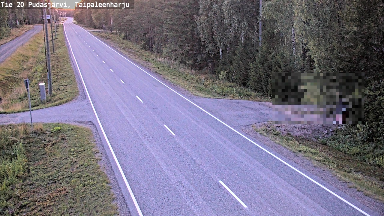 Kelikamerat Kuva Tie 20 Pudasjärvi, Taipaleenharju, Pudasjärvi, Pohjois-Pohjanmaa