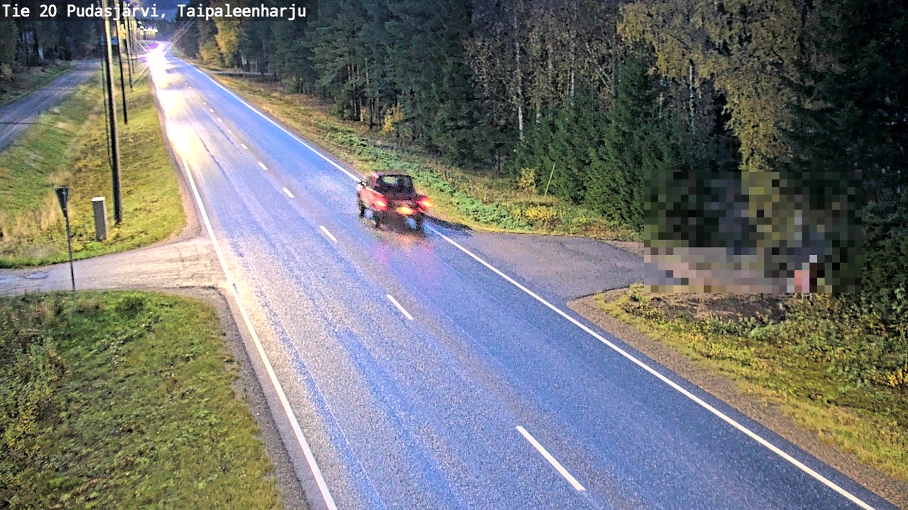 Kelikamerat Kuva Tie 20 Pudasjärvi, Taipaleenharju, Pudasjärvi, Pohjois-Pohjanmaa