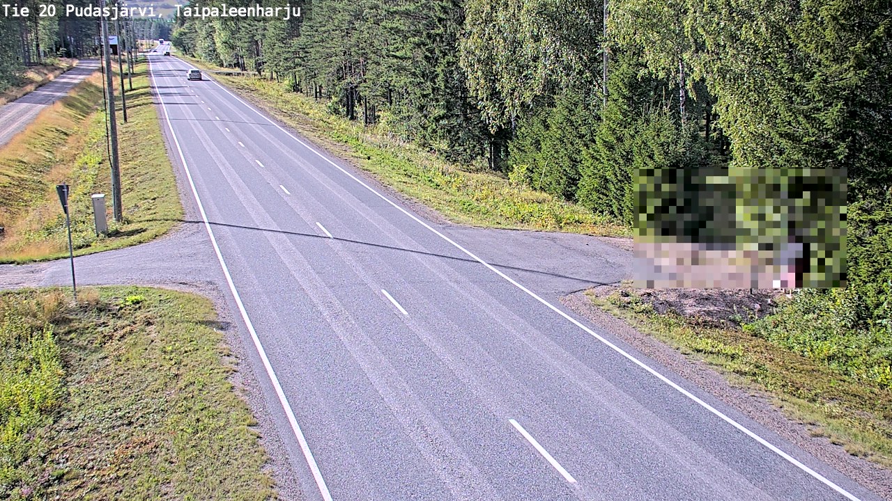 Kelikamerat Kuva Tie 20 Pudasjärvi, Taipaleenharju, Pudasjärvi, Pohjois-Pohjanmaa