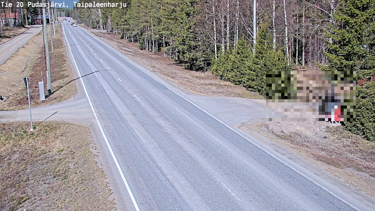 Weather Camera Image Road 20 Pudasjärvi, Taipaleenharju, Pudasjärvi, Pohjois-Pohjanmaa