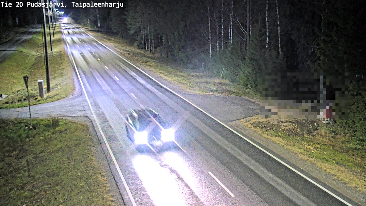 Kelikamerat Kuva Tie 20 Pudasjärvi, Taipaleenharju, Pudasjärvi, Pohjois-Pohjanmaa