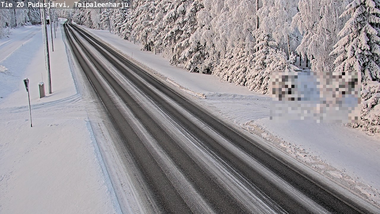 Kelikamerat Kuva Tie 20 Pudasjärvi, Taipaleenharju, Pudasjärvi, Pohjois-Pohjanmaa