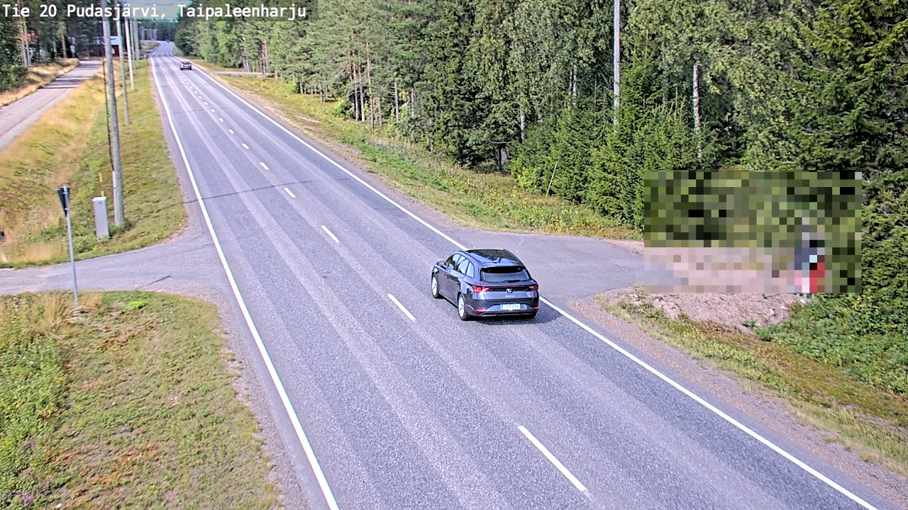 Weather Camera Image Väg 20 Pudasjärvi, Taipaleenharju, Pudasjärvi, Pohjois-Pohjanmaa