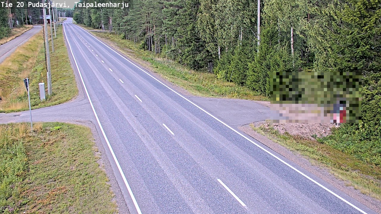 Kelikamerat Kuva Tie 20 Pudasjärvi, Taipaleenharju, Pudasjärvi, Pohjois-Pohjanmaa