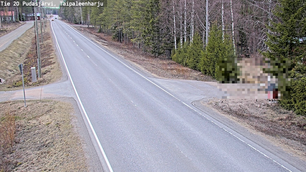 Weather Camera Image Road 20 Pudasjärvi, Taipaleenharju, Pudasjärvi, Pohjois-Pohjanmaa