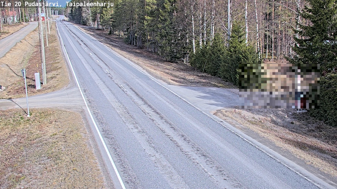 Weather Camera Image Road 20 Pudasjärvi, Taipaleenharju, Pudasjärvi, Pohjois-Pohjanmaa