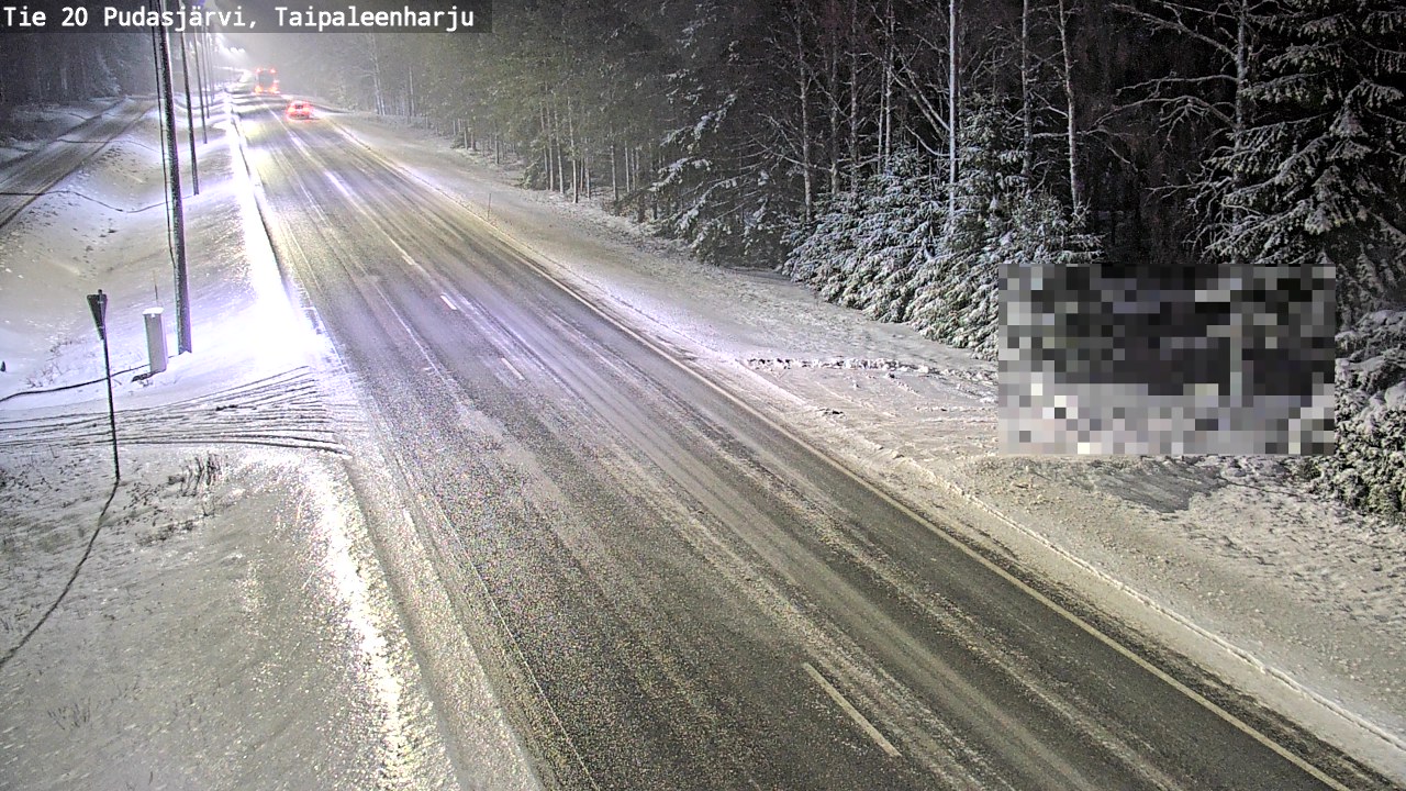 Weather Camera Image Road 20 Pudasjärvi, Taipaleenharju, Pudasjärvi, Pohjois-Pohjanmaa