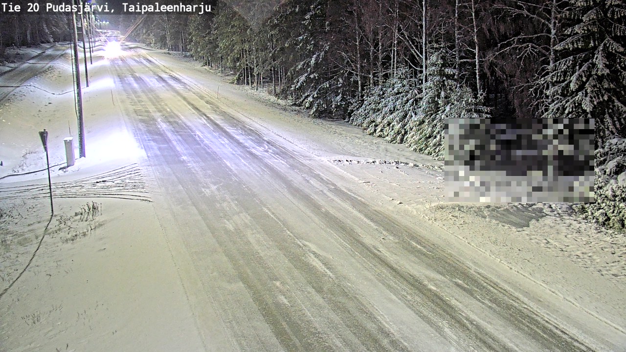 Weather Camera Image Road 20 Pudasjärvi, Taipaleenharju, Pudasjärvi, Pohjois-Pohjanmaa