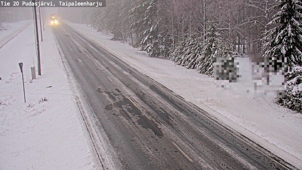 Weather Camera Image Road 20 Pudasjärvi, Taipaleenharju, Pudasjärvi, Pohjois-Pohjanmaa