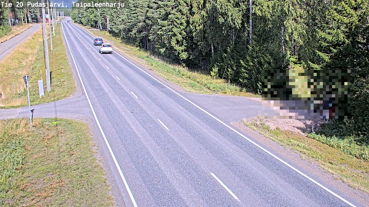 Weather Camera Image Väg 20 Pudasjärvi, Taipaleenharju, Pudasjärvi, Pohjois-Pohjanmaa