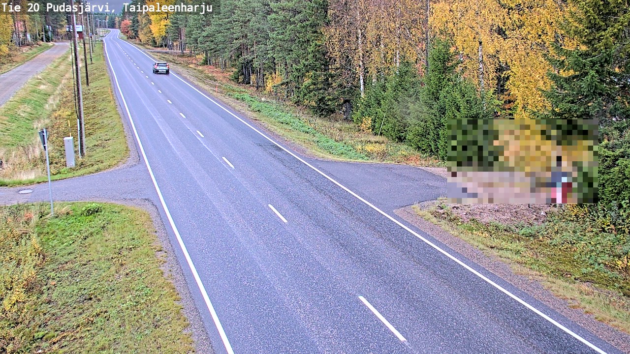 Kelikamerat Kuva Tie 20 Pudasjärvi, Taipaleenharju, Pudasjärvi, Pohjois-Pohjanmaa