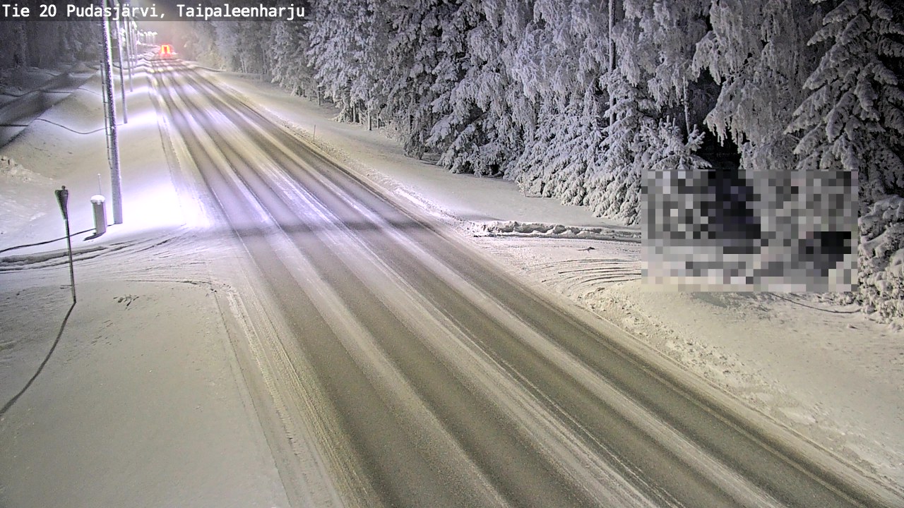 Weather Camera Image Road 20 Pudasjärvi, Taipaleenharju, Pudasjärvi, Pohjois-Pohjanmaa