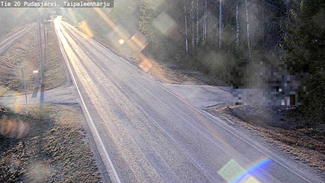 Weather Camera Image Road 20 Pudasjärvi, Taipaleenharju, Pudasjärvi, Pohjois-Pohjanmaa