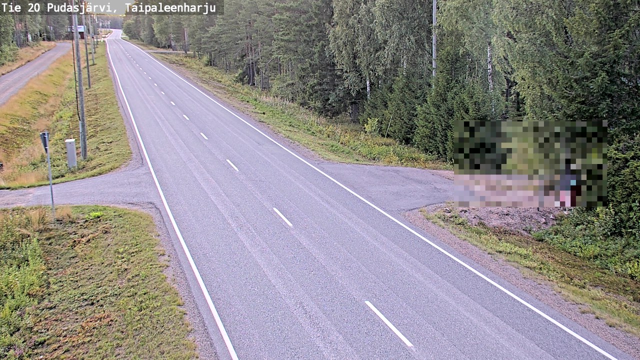 Kelikamerat Kuva Tie 20 Pudasjärvi, Taipaleenharju, Pudasjärvi, Pohjois-Pohjanmaa
