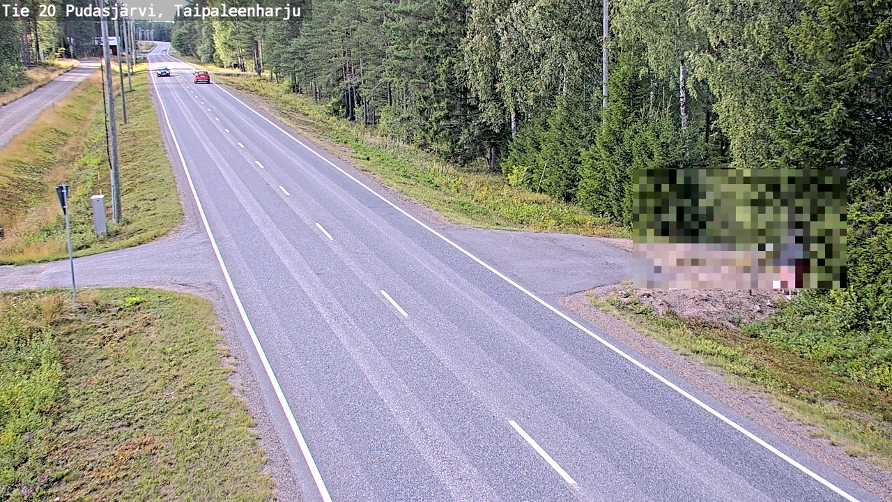 Kelikamerat Kuva Tie 20 Pudasjärvi, Taipaleenharju, Pudasjärvi, Pohjois-Pohjanmaa