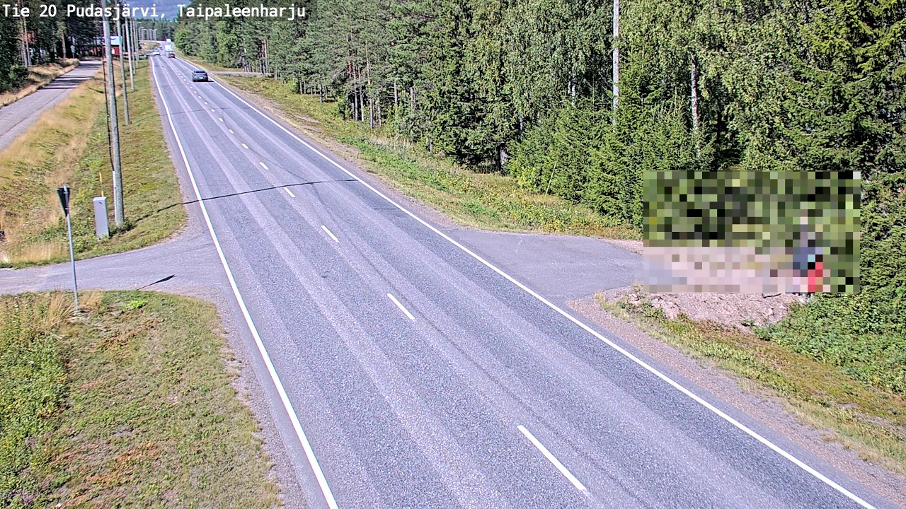 Weather Camera Image Väg 20 Pudasjärvi, Taipaleenharju, Pudasjärvi, Pohjois-Pohjanmaa