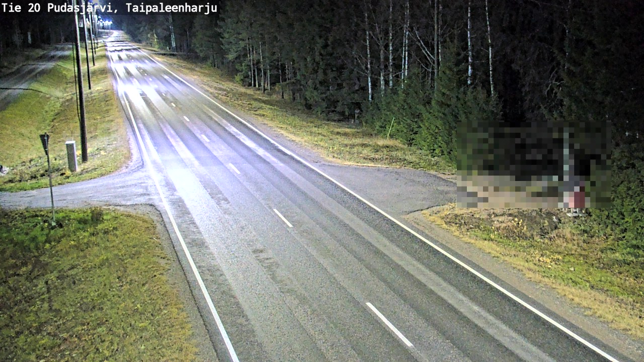 Kelikamerat Kuva Tie 20 Pudasjärvi, Taipaleenharju, Pudasjärvi, Pohjois-Pohjanmaa