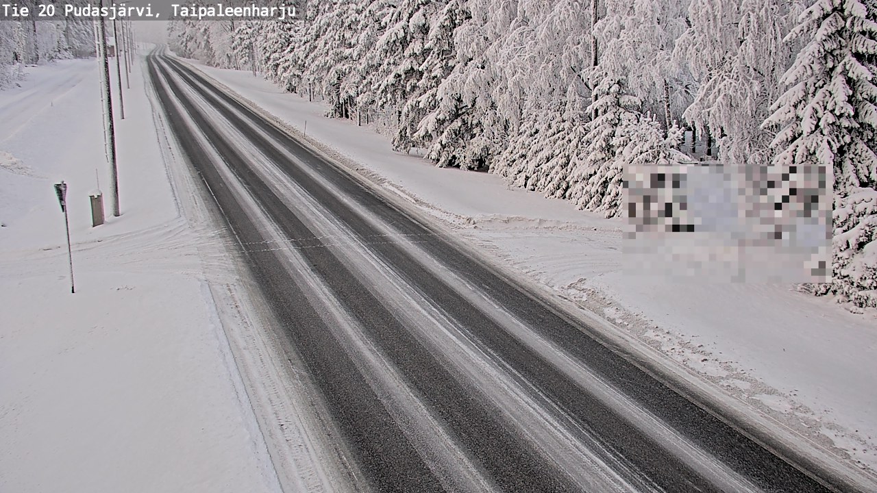 Kelikamerat Kuva Tie 20 Pudasjärvi, Taipaleenharju, Pudasjärvi, Pohjois-Pohjanmaa