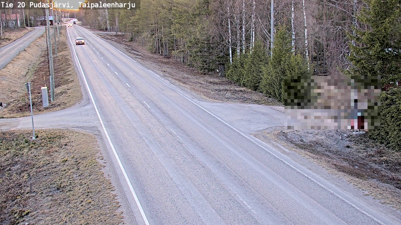 Weather Camera Image Road 20 Pudasjärvi, Taipaleenharju, Pudasjärvi, Pohjois-Pohjanmaa