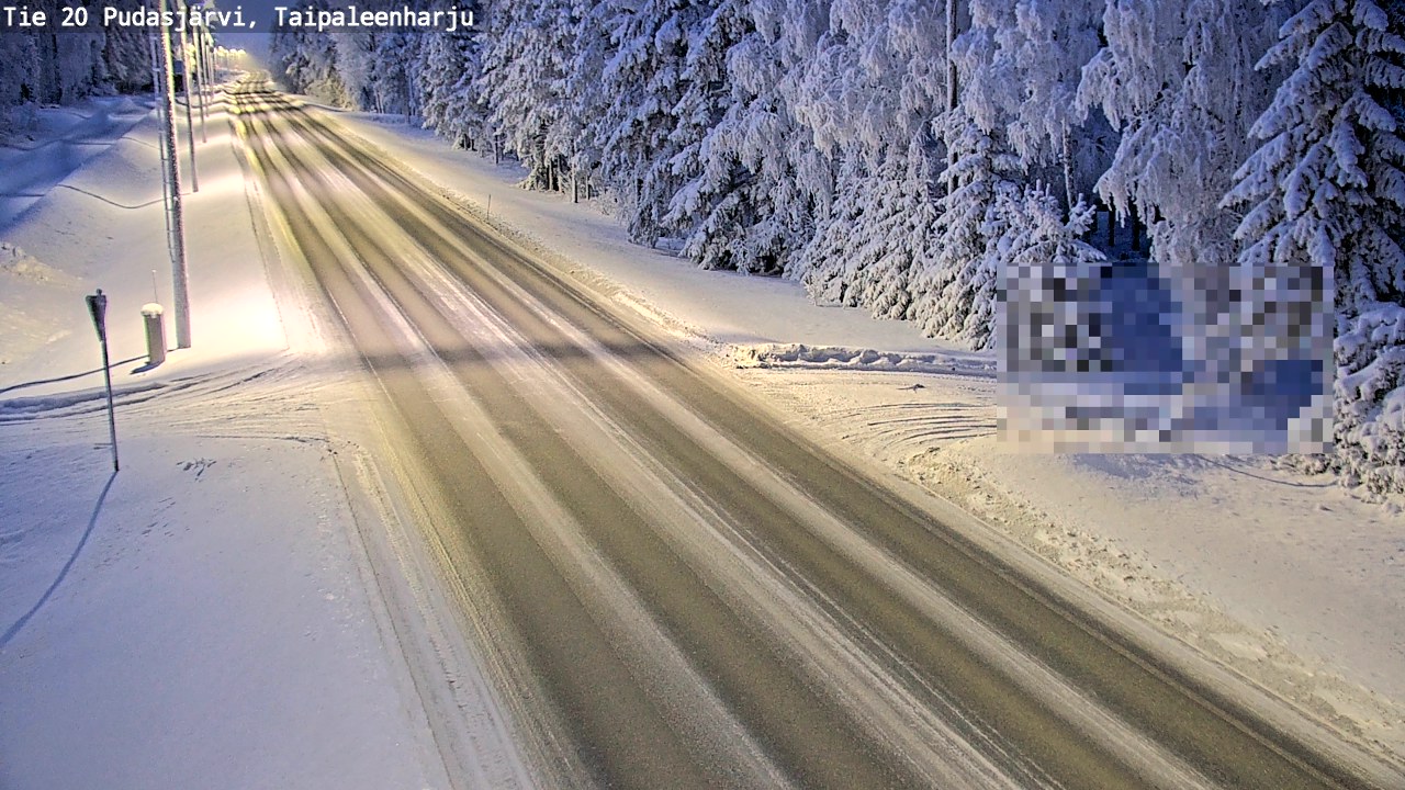 Weather Camera Image Road 20 Pudasjärvi, Taipaleenharju, Pudasjärvi, Pohjois-Pohjanmaa
