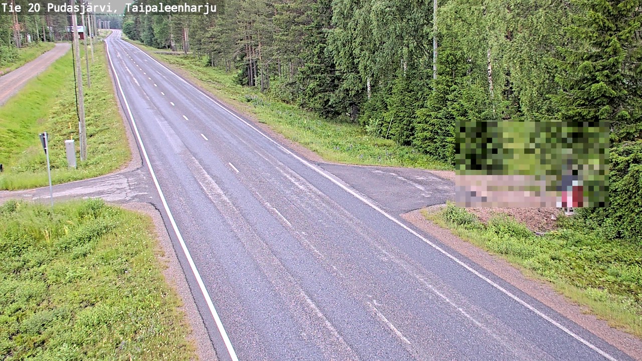 Kelikamerat Kuva Tie 20 Pudasjärvi, Taipaleenharju, Pudasjärvi, Pohjois-Pohjanmaa
