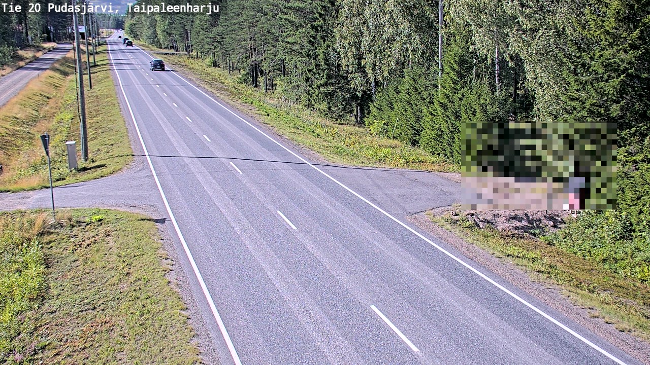 Kelikamerat Kuva Tie 20 Pudasjärvi, Taipaleenharju, Pudasjärvi, Pohjois-Pohjanmaa