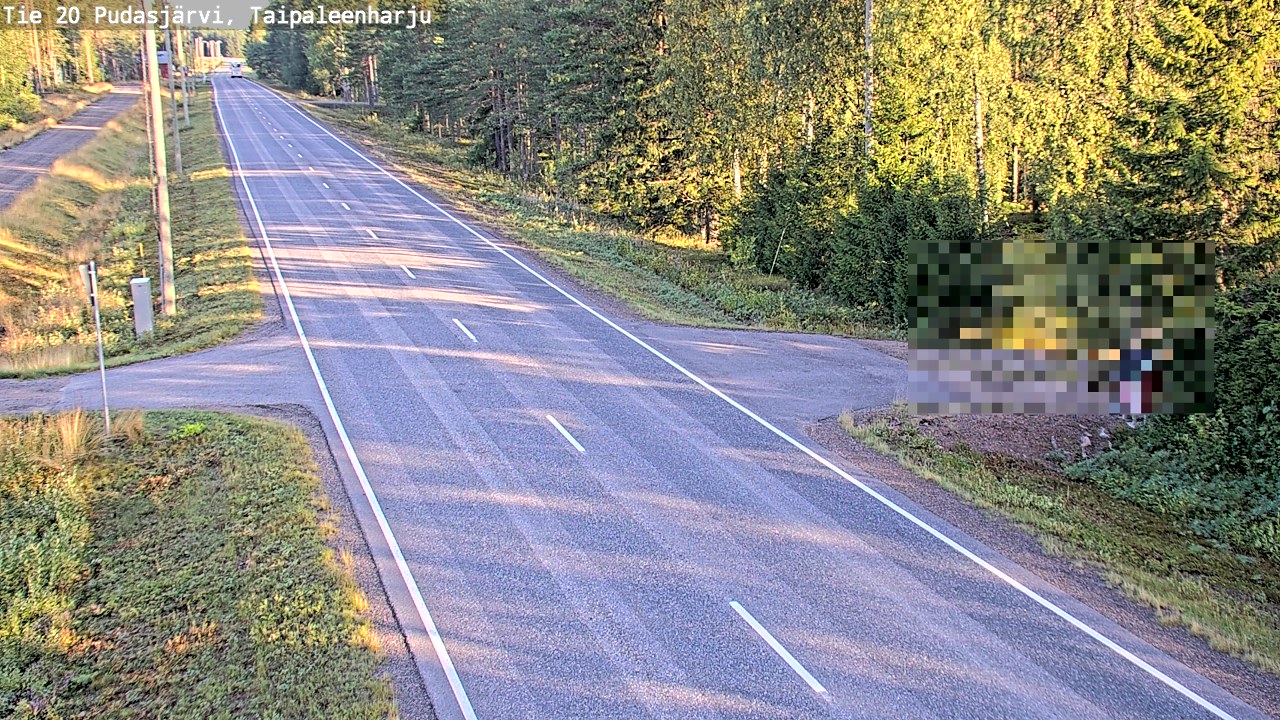 Weather Camera Image Väg 20 Pudasjärvi, Taipaleenharju, Pudasjärvi, Pohjois-Pohjanmaa