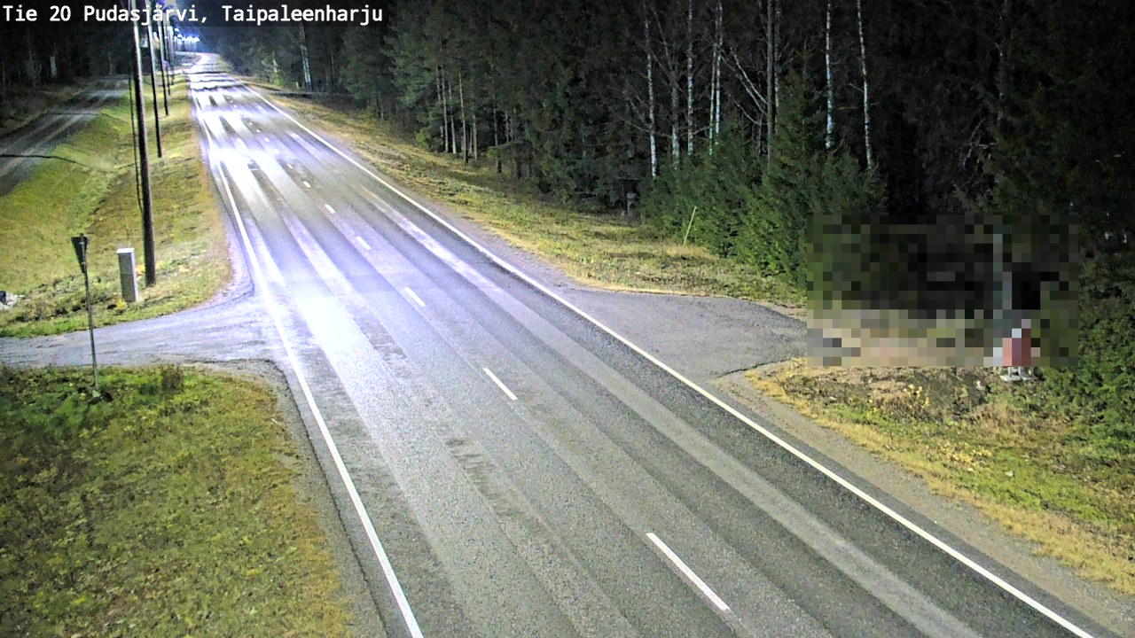 Kelikamerat Kuva Tie 20 Pudasjärvi, Taipaleenharju, Pudasjärvi, Pohjois-Pohjanmaa