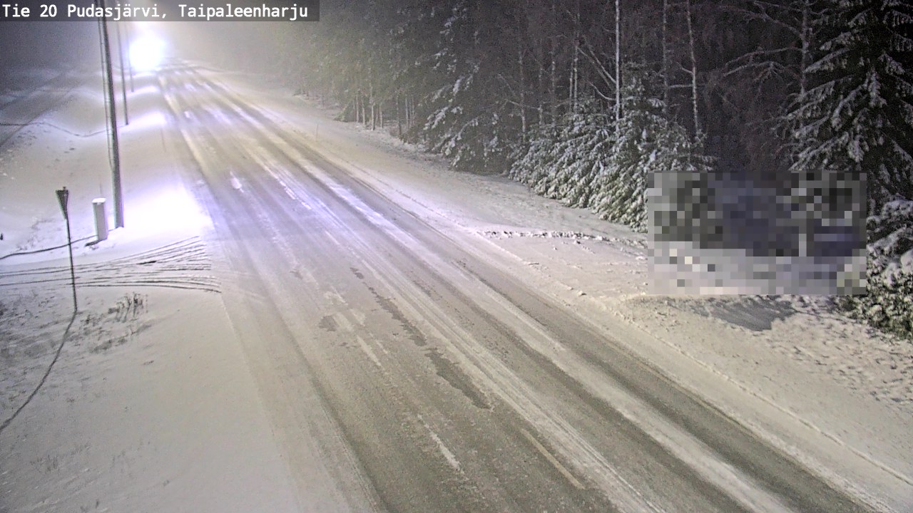 Weather Camera Image Road 20 Pudasjärvi, Taipaleenharju, Pudasjärvi, Pohjois-Pohjanmaa