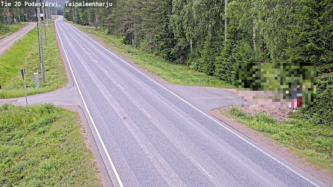 Kelikamerat Kuva Tie 20 Pudasjärvi, Taipaleenharju, Pudasjärvi, Pohjois-Pohjanmaa