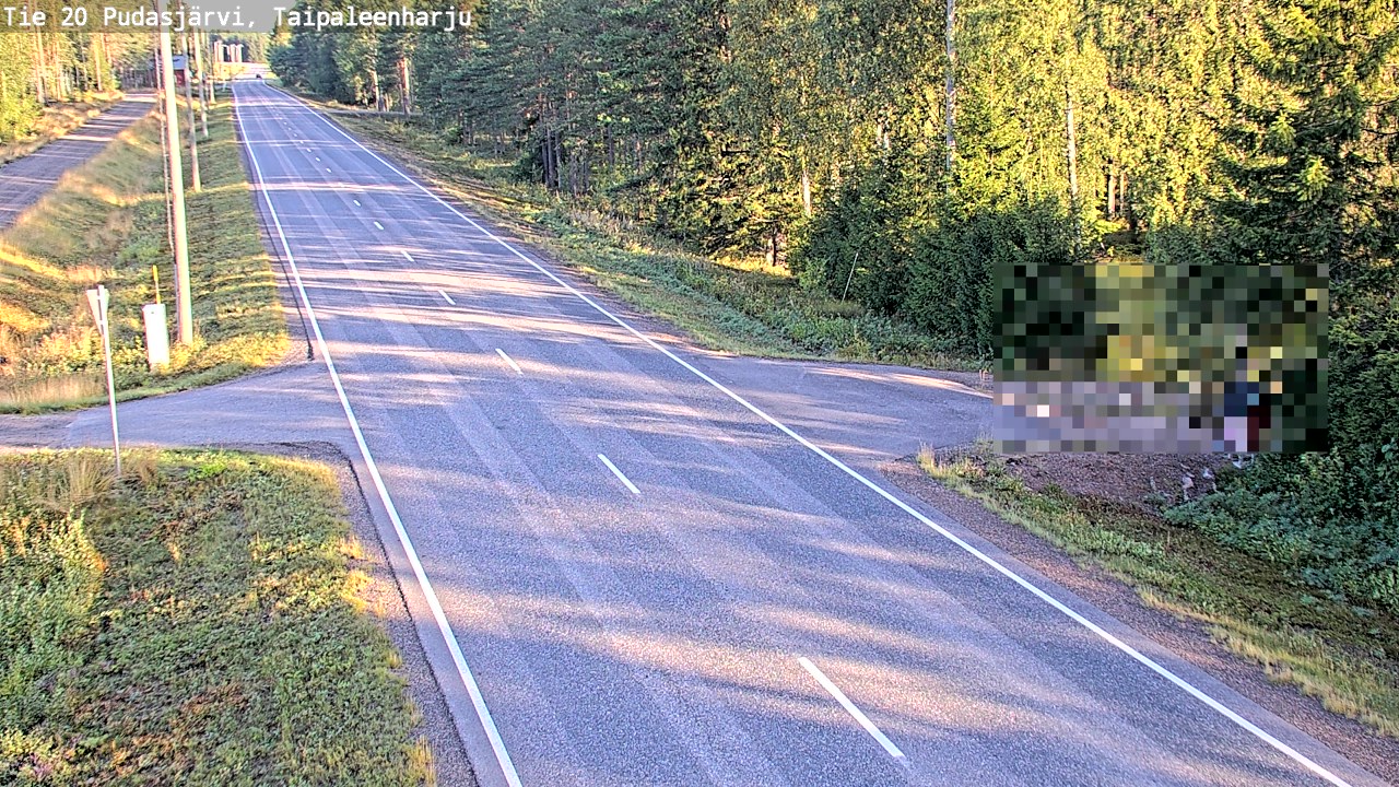 Weather Camera Image Road 20 Pudasjärvi, Taipaleenharju, Pudasjärvi, Pohjois-Pohjanmaa