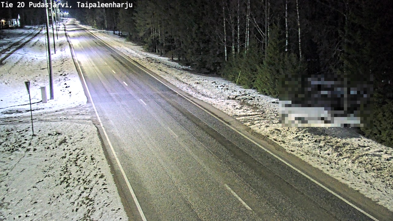 Kelikamerat Kuva Tie 20 Pudasjärvi, Taipaleenharju, Pudasjärvi, Pohjois-Pohjanmaa