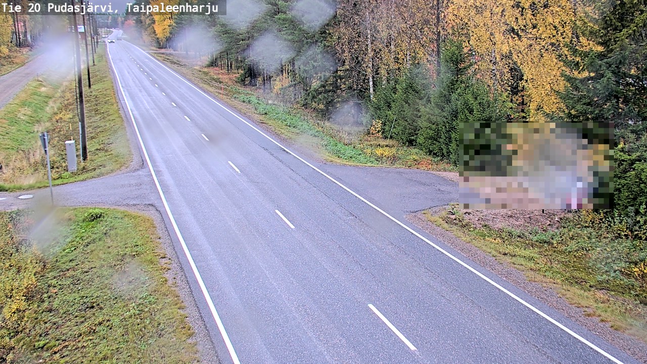Weather Camera Image Road 20 Pudasjärvi, Taipaleenharju, Pudasjärvi, Pohjois-Pohjanmaa