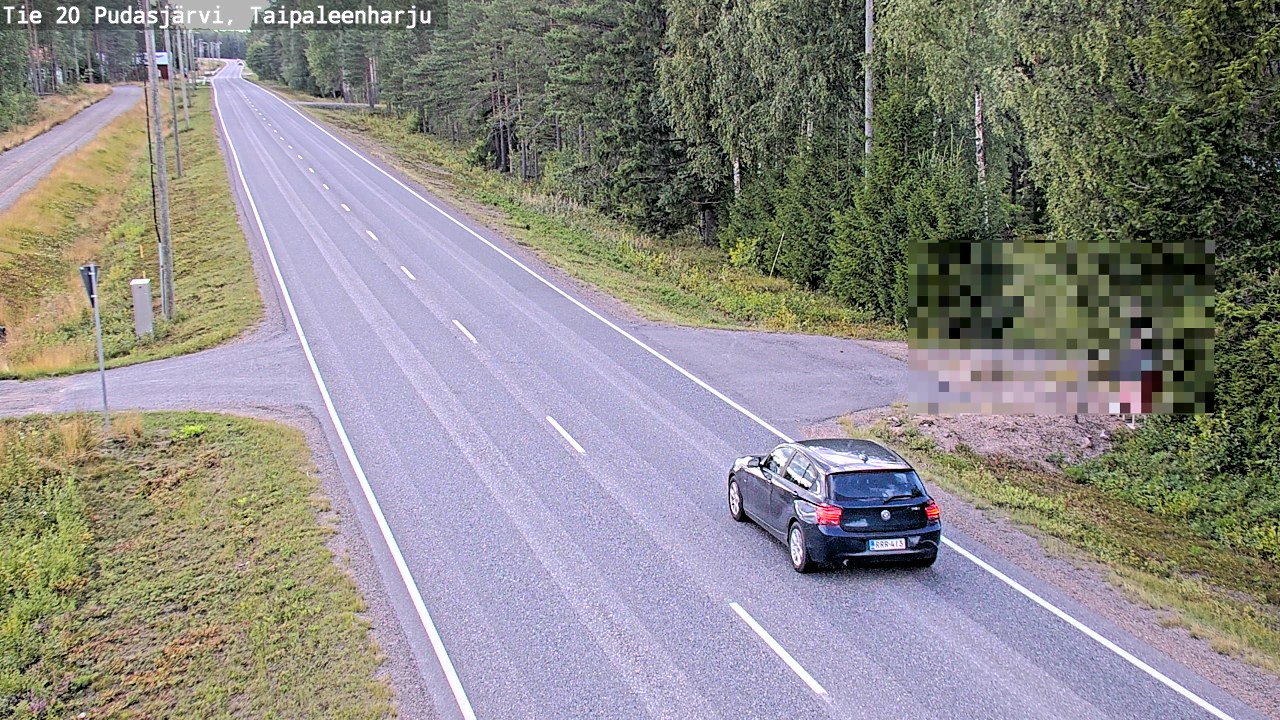 Kelikamerat Kuva Tie 20 Pudasjärvi, Taipaleenharju, Pudasjärvi, Pohjois-Pohjanmaa