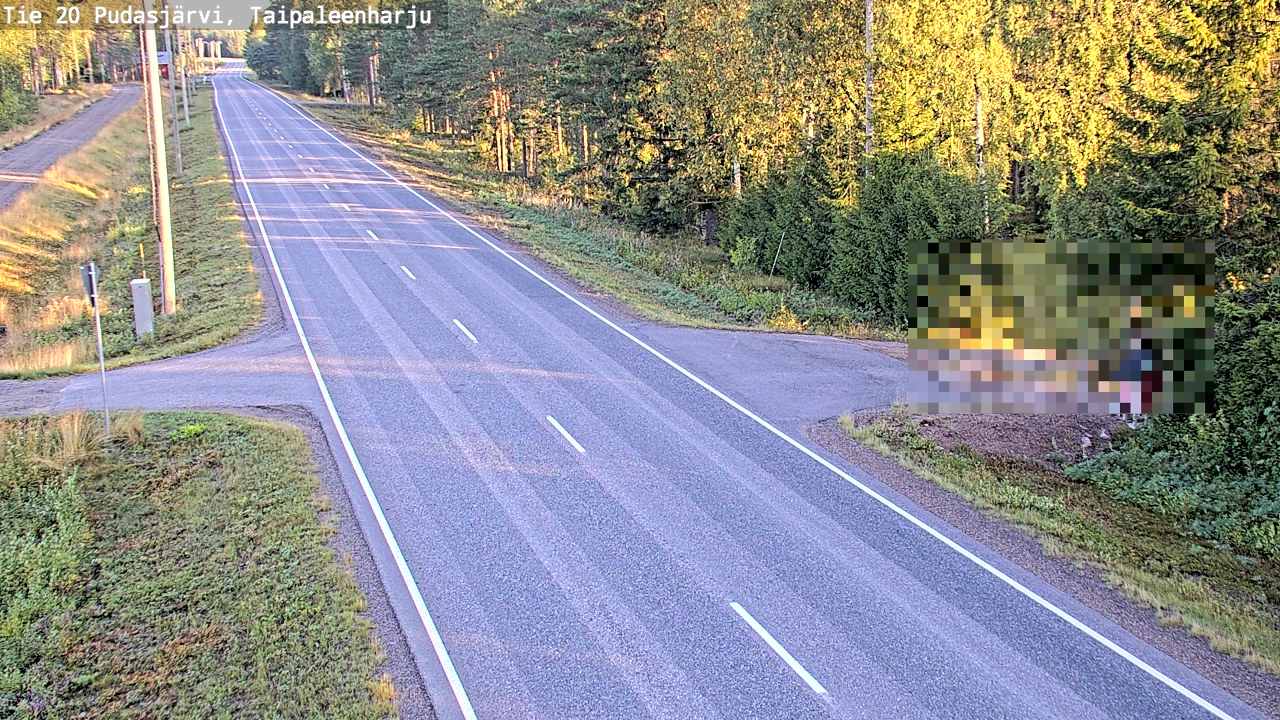 Weather Camera Image Väg 20 Pudasjärvi, Taipaleenharju, Pudasjärvi, Pohjois-Pohjanmaa