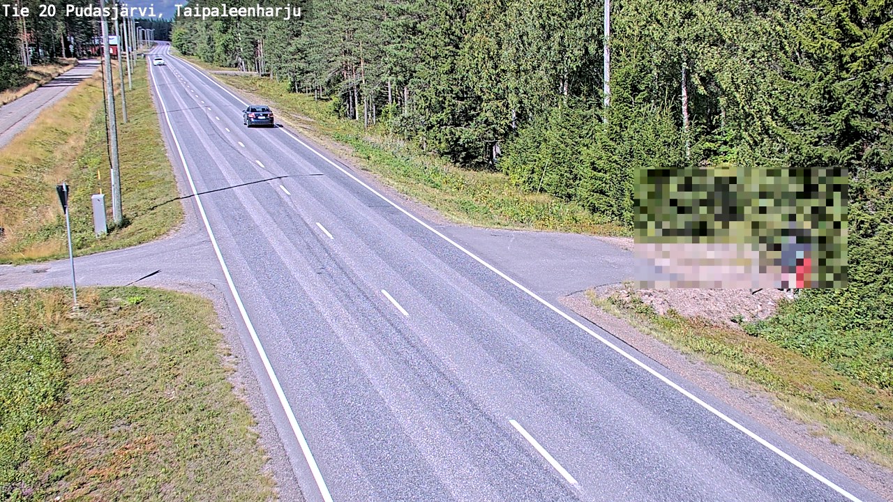 Kelikamerat Kuva Tie 20 Pudasjärvi, Taipaleenharju, Pudasjärvi, Pohjois-Pohjanmaa
