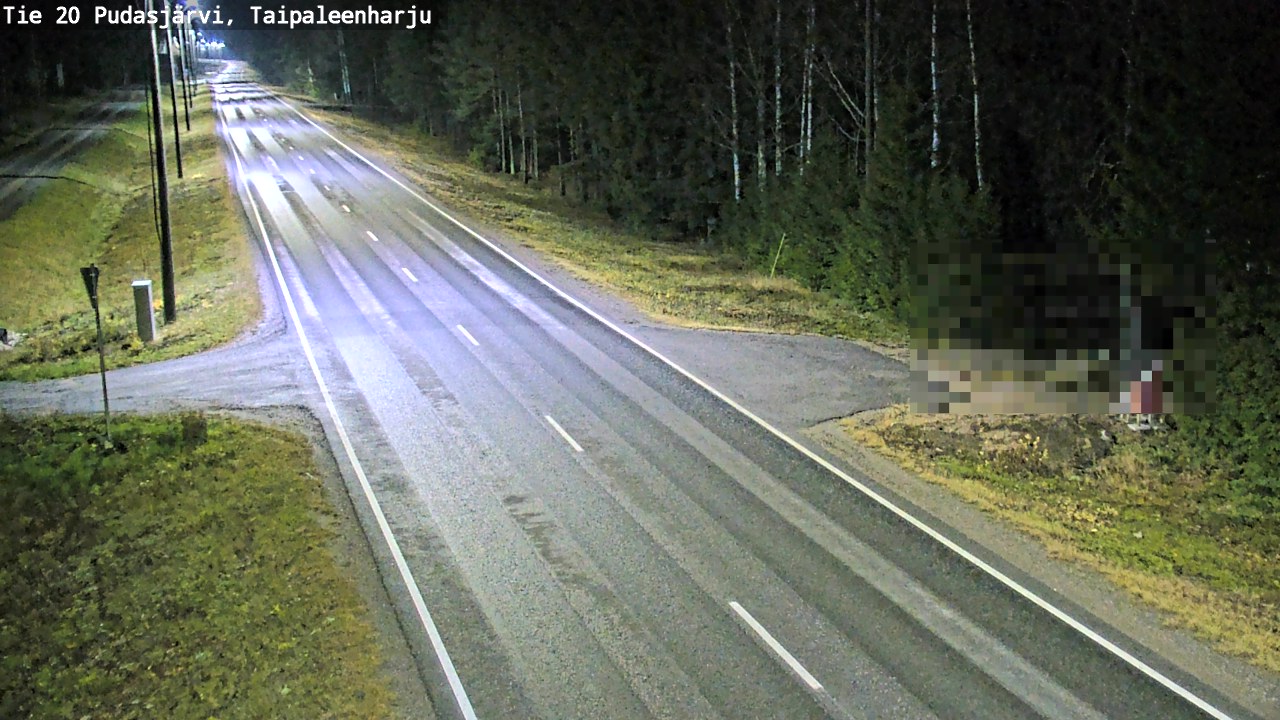 Kelikamerat Kuva Tie 20 Pudasjärvi, Taipaleenharju, Pudasjärvi, Pohjois-Pohjanmaa