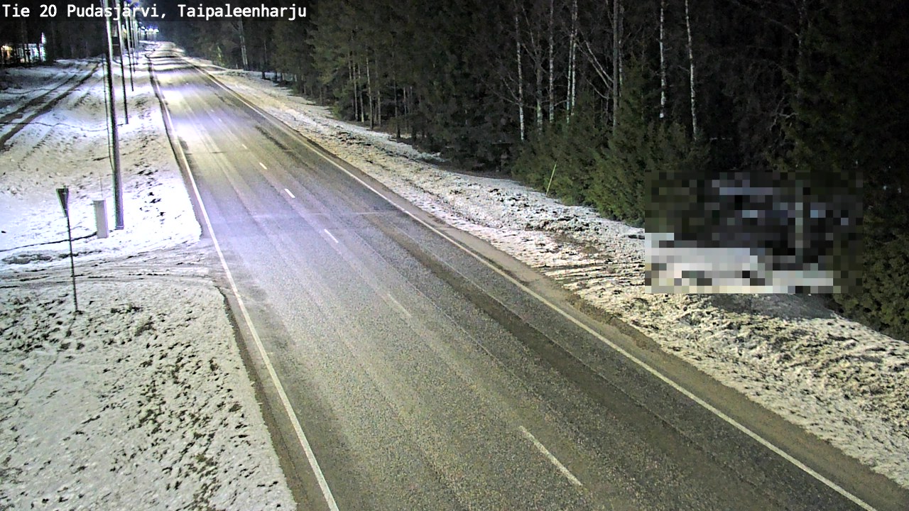 Kelikamerat Kuva Tie 20 Pudasjärvi, Taipaleenharju, Pudasjärvi, Pohjois-Pohjanmaa