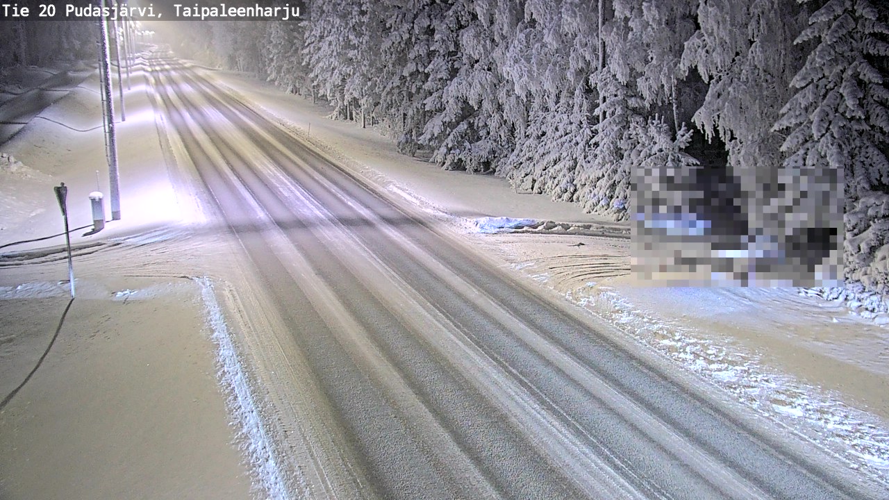 Weather Camera Image Road 20 Pudasjärvi, Taipaleenharju, Pudasjärvi, Pohjois-Pohjanmaa