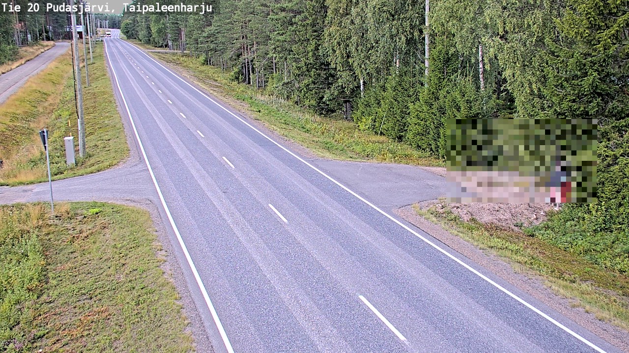 Kelikamerat Kuva Tie 20 Pudasjärvi, Taipaleenharju, Pudasjärvi, Pohjois-Pohjanmaa