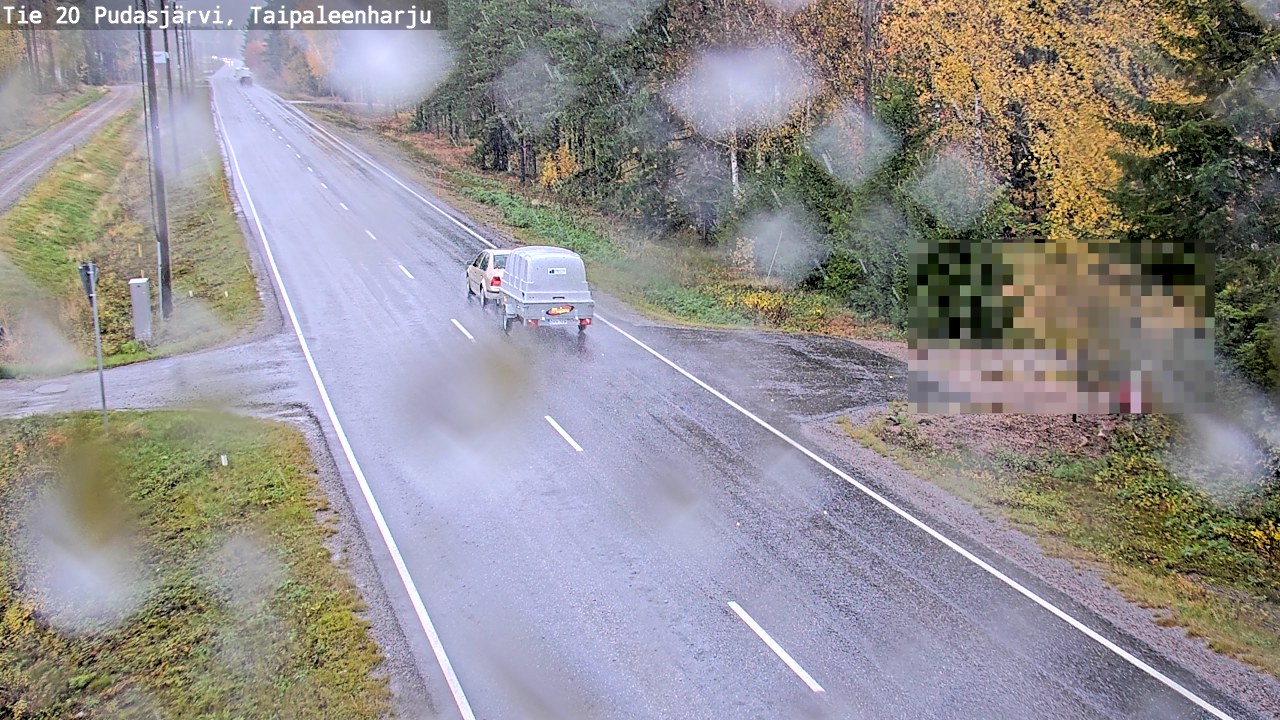 Weather Camera Image Road 20 Pudasjärvi, Taipaleenharju, Pudasjärvi, Pohjois-Pohjanmaa