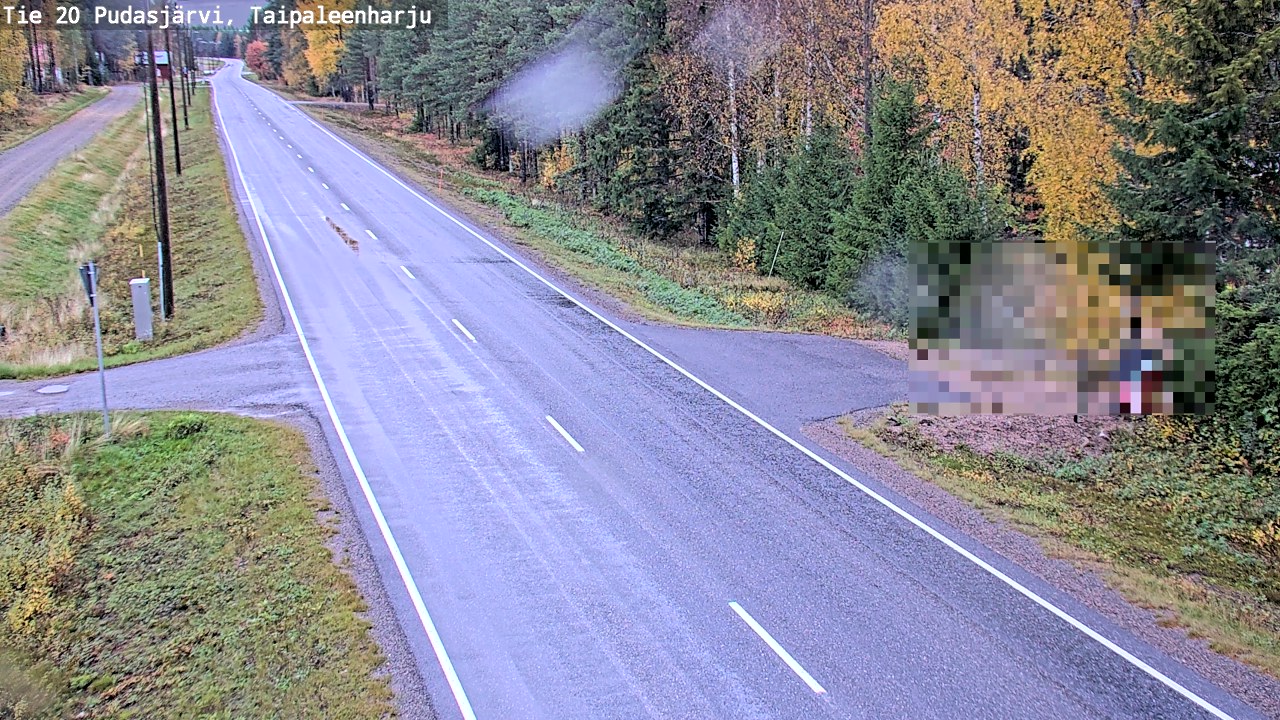 Weather Camera Image Road 20 Pudasjärvi, Taipaleenharju, Pudasjärvi, Pohjois-Pohjanmaa